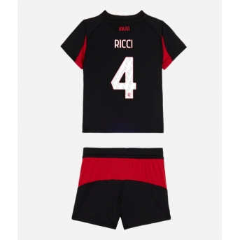 Billige Fotballdrakt AC Milan Samuele Ricci #4 Replika Hjemmedraktsett Barn 2025-26 Kortermet (med bukser)